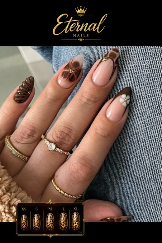 PRESS ON MANDORLA FRENCH MARRONE