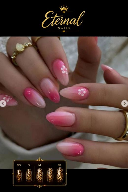 PRESS ON MANDORLA PINK FLOWER